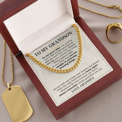 To My Grandson - Big Dreams - Personalized Gift Set - SS192
