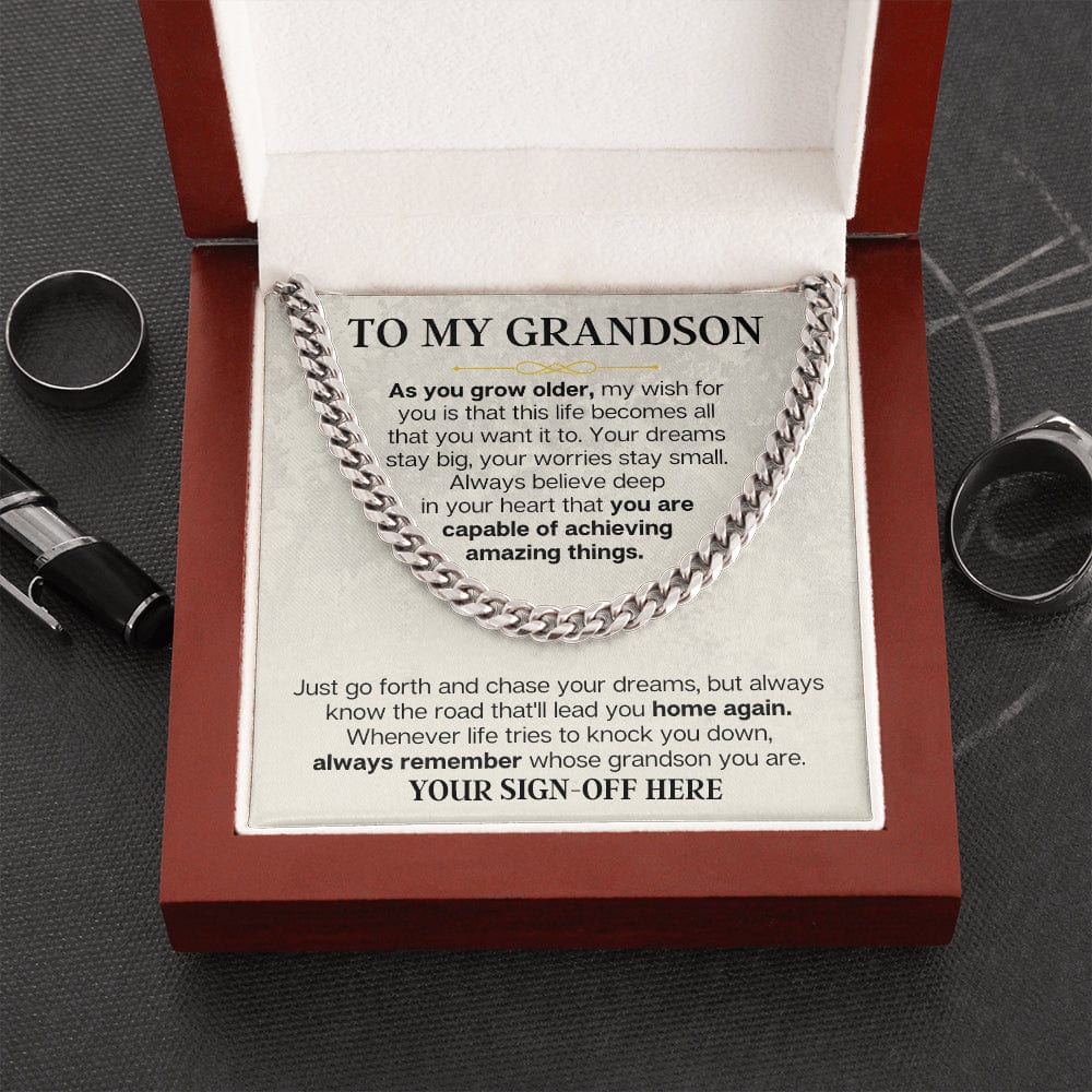 To My Grandson - Big Dreams - Personalized Gift Set - SS192