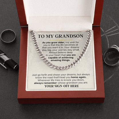To My Grandson - Big Dreams - Personalized Gift Set - SS192
