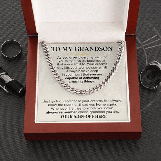 To My Grandson - Big Dreams - Personalized Gift Set - SS192