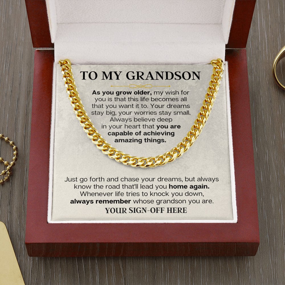 To My Grandson - Big Dreams - Personalized Gift Set - SS192