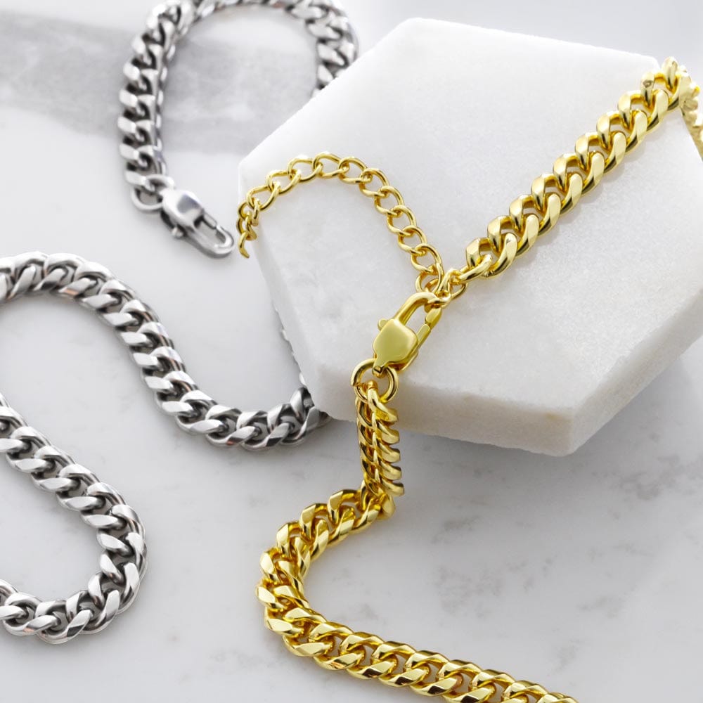 To My Grandson - Cuban Link Chain Gift Set - SS161