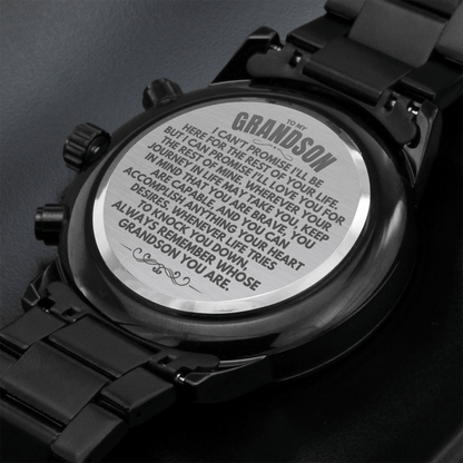 To My Grandson - Engraved Chronograph Watch - SS95