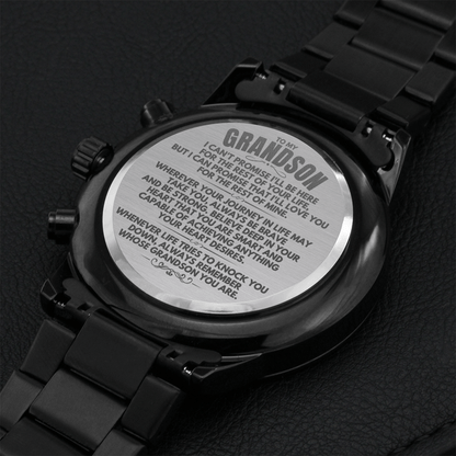 To My Grandson - Engraved Premium Watch - SS146V2