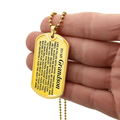 To My Grandson - From Grandfather - Love Tag - SS375