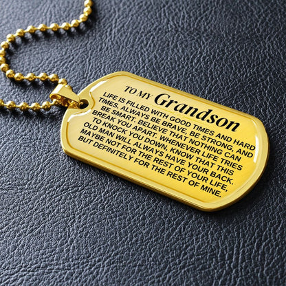 To My Grandson - From Grandfather - Love Tag - SS375