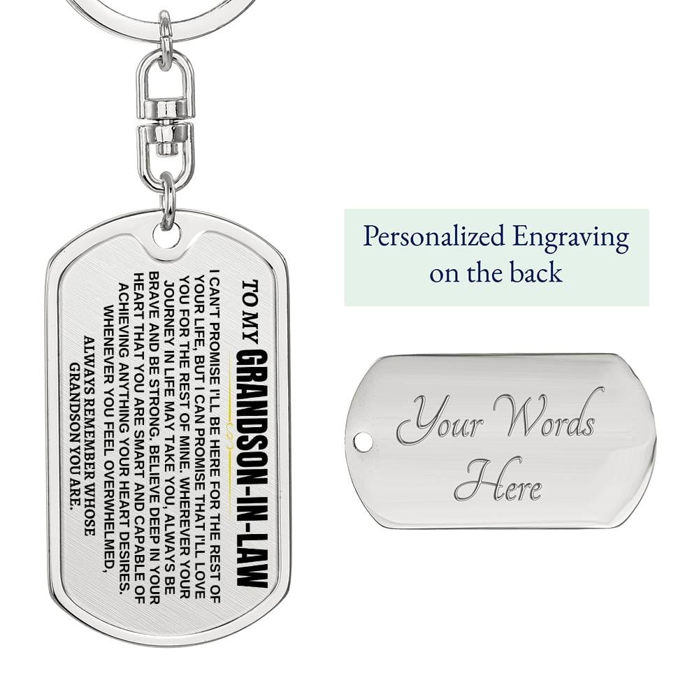 To My Grandson-in-law | Remember Whose Grandson You Are | Personalized Keychain - SS293V2-IL