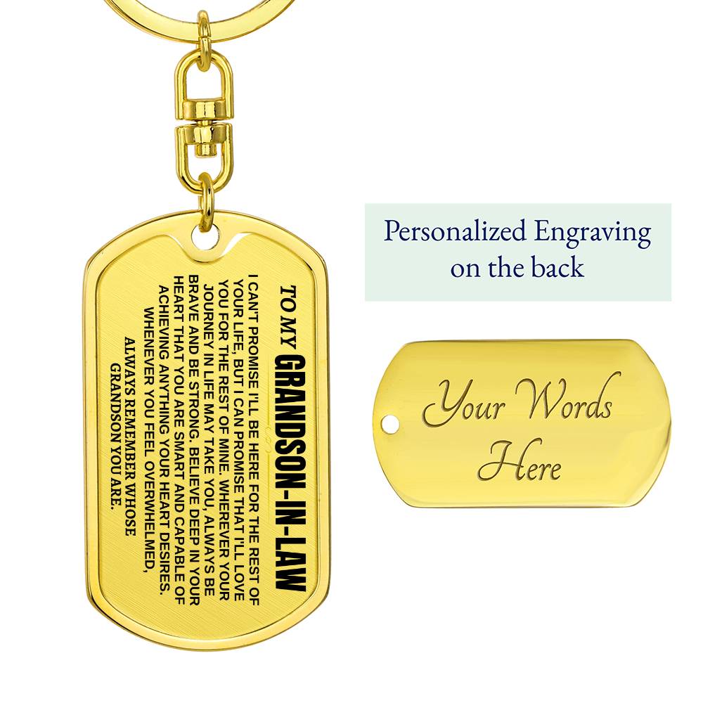 To My Grandson-in-law | Remember Whose Grandson You Are | Personalized Keychain - SS293V2-IL