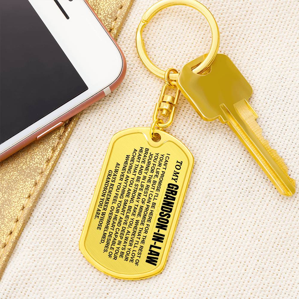 To My Grandson-in-law | Remember Whose Grandson You Are | Personalized Keychain - SS293V2-IL