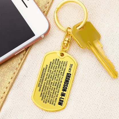 To My Grandson-in-law | Remember Whose Grandson You Are | Personalized Keychain - SS293V2-IL