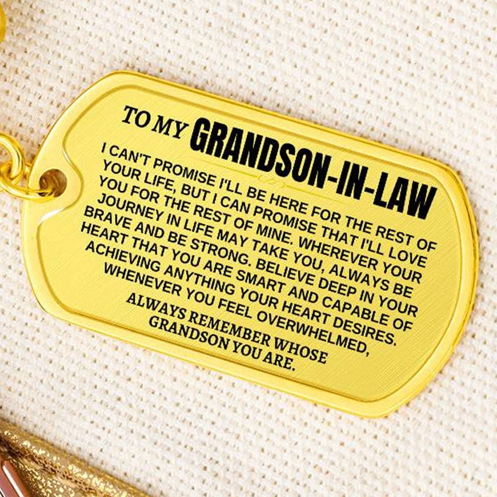 To My Grandson-in-law | Remember Whose Grandson You Are | Personalized Keychain - SS293V2-IL