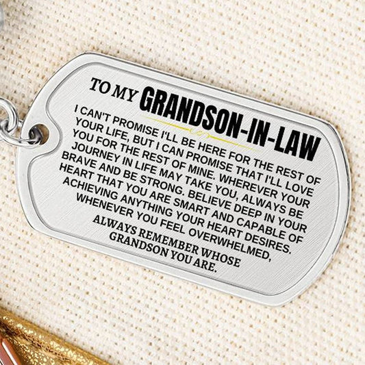 To My Grandson-in-law | Remember Whose Grandson You Are | Personalized Keychain - SS293V2-IL