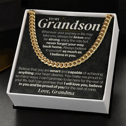 To My Grandson - Personalized - Believe In Yourself - Gift Set - SS328V3