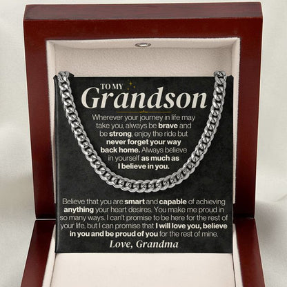 To My Grandson - Personalized - Believe In Yourself - Gift Set - SS328V3