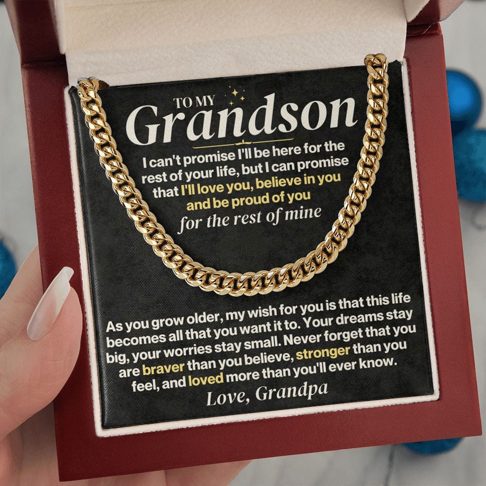 To My Grandson - Personalized - Rest Of Mine - Gift Set - SS330