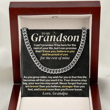 To My Grandson - Personalized - Rest Of Mine - Gift Set - SS330