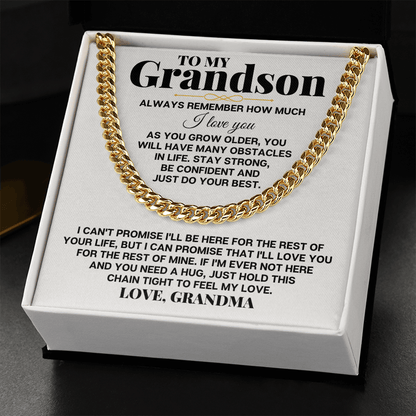 To My Grandson - Personalized Special Chain Gift Set - SS258GS