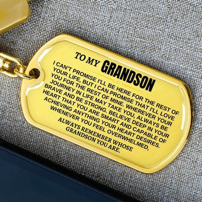 To My Grandson | Remember Whose Grandson You Are | Personalized Keychain - SS293V2