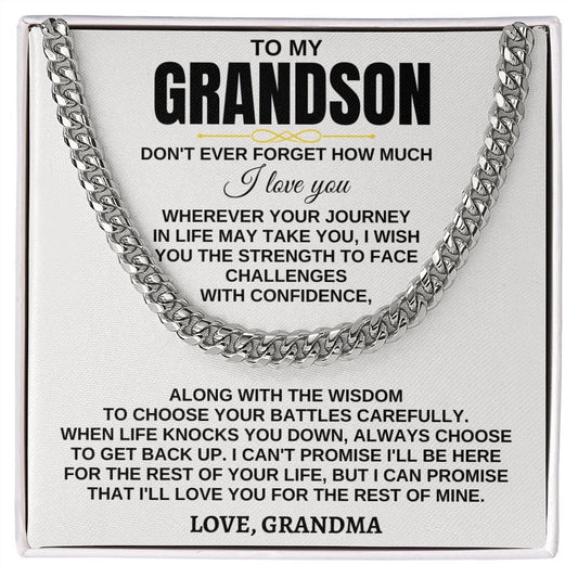 To My Grandson - Wherever Your Journey - Personalized Gift Set - SS284