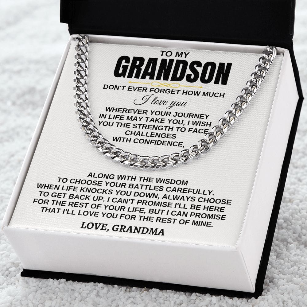To My Grandson - Wherever Your Journey - Personalized Gift Set - SS284