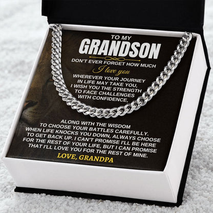 To My Grandson - Wherever Your Journey - Personalized Gift Set - SS284V2