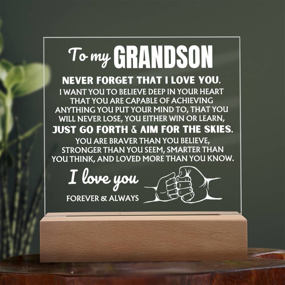 To My Grandson  "I Love You Forever" | Acrylic Lamp ❤️ AC48