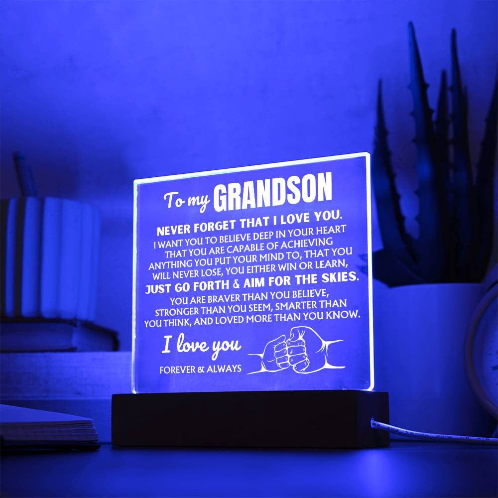 To My Grandson  "I Love You Forever" | Acrylic Lamp ❤️ AC48