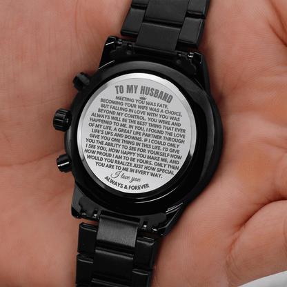 To My Husband - Engraved Premium Watch - SS220