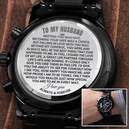 To My Husband - Engraved Premium Watch - SS220