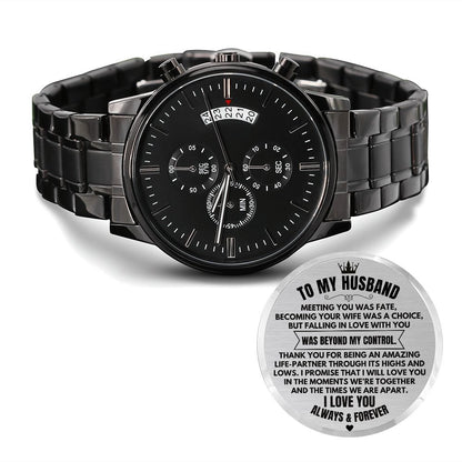 To My Husband - Engraved Premium Watch - SS343