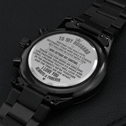 To My Husband - Engraved Premium Watch - SS343