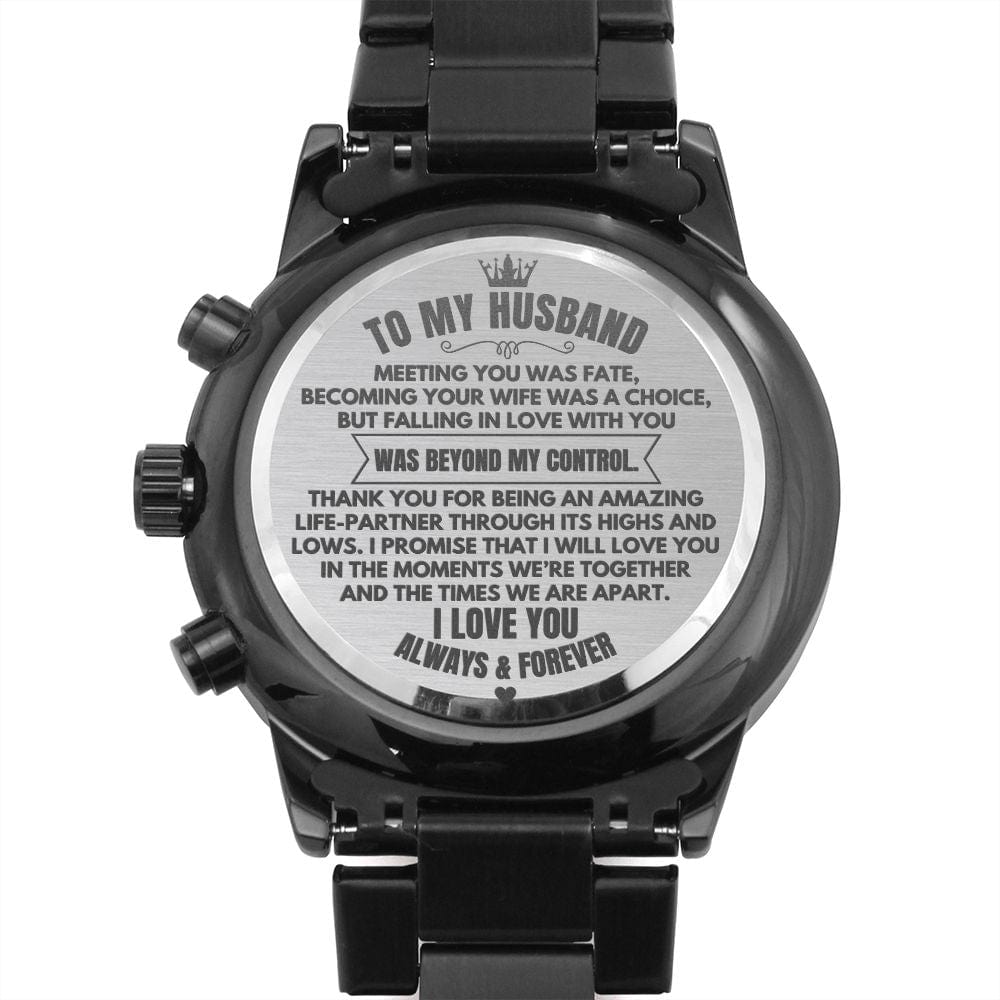 To My Husband - Engraved Premium Watch - SS343