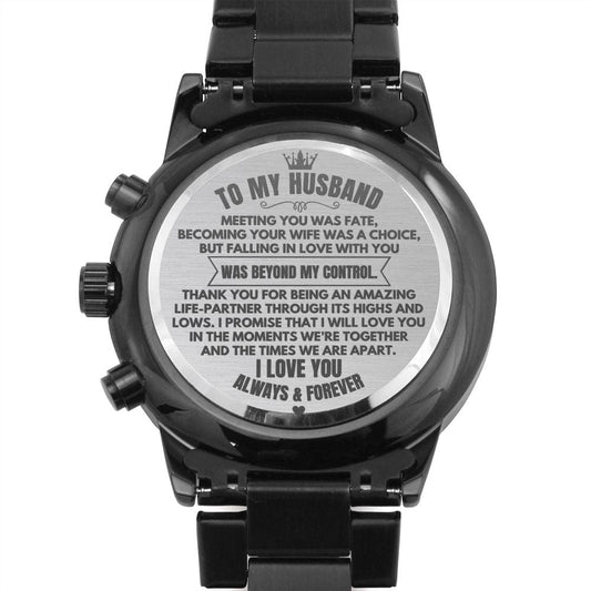 To My Husband - Engraved Premium Watch - SS343