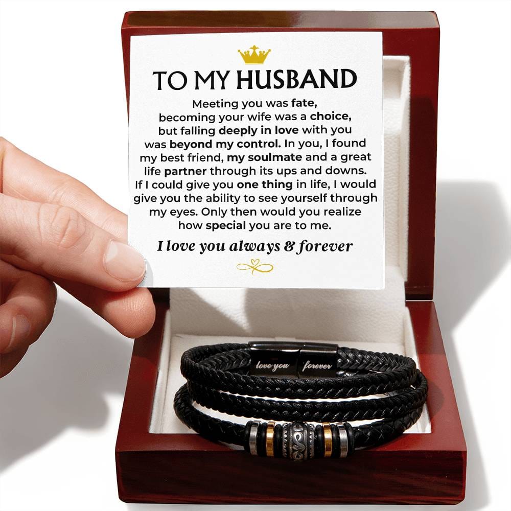 To My Husband | Love You Forever | Braided Bracelet Gift Set - SS581