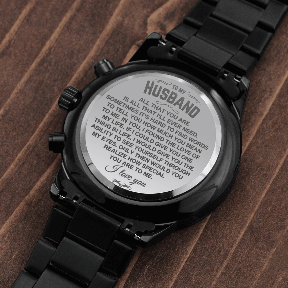 To My Husband - Luxury Engraved Watch - SS07