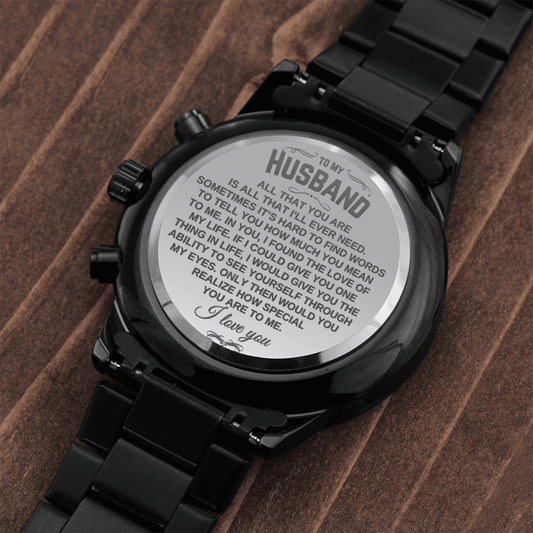 To My Husband - Luxury Engraved Watch - SS07