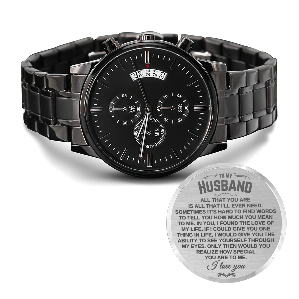 To My Husband - Luxury Engraved Watch - SS07