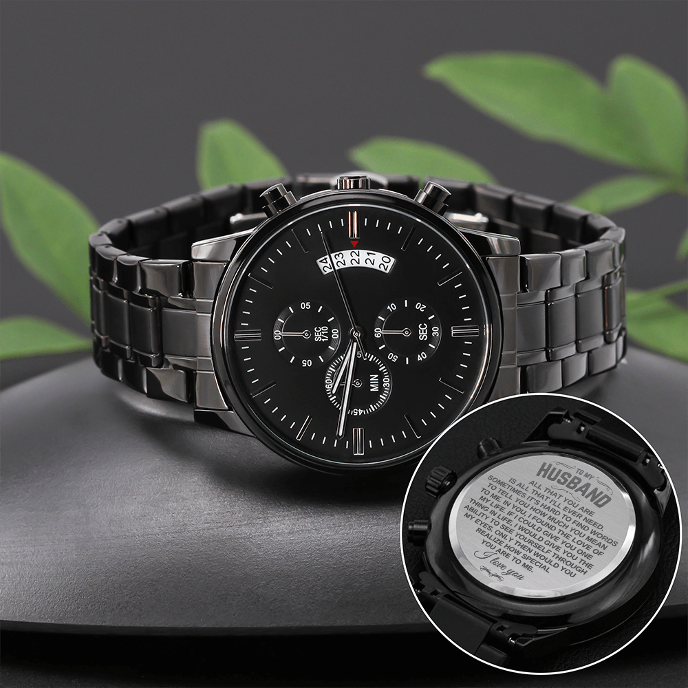 To My Husband - Luxury Engraved Watch - SS07