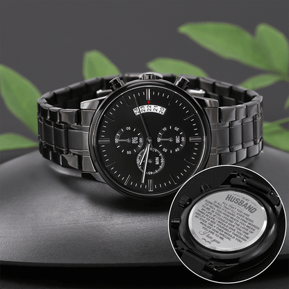 To My Husband - Luxury Engraved Watch - SS07