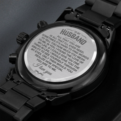 To My Husband - Luxury Engraved Watch - SS07