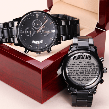To My Husband - Luxury Engraved Watch - SS07