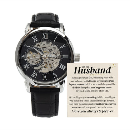 To My Husband - Luxury Openwork Watch - Gift Set - SS323