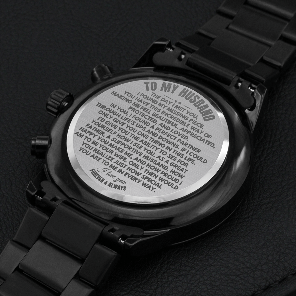 To My Husband - Perfect Life Partner - Engraved Premium Watch - SS243