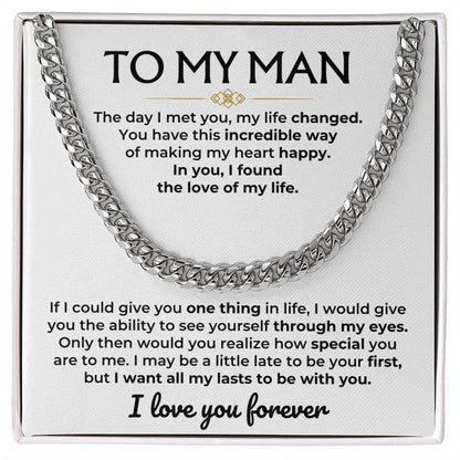To My Man - Cuban Link Chain Gift Set - SS593