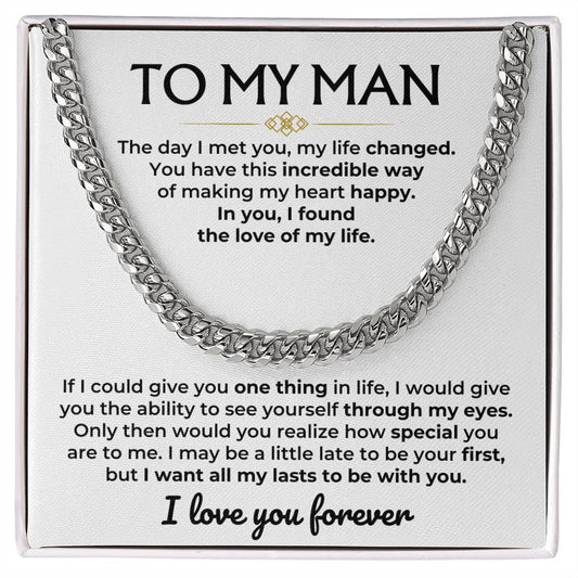 To My Man - Cuban Link Chain Gift Set - SS593