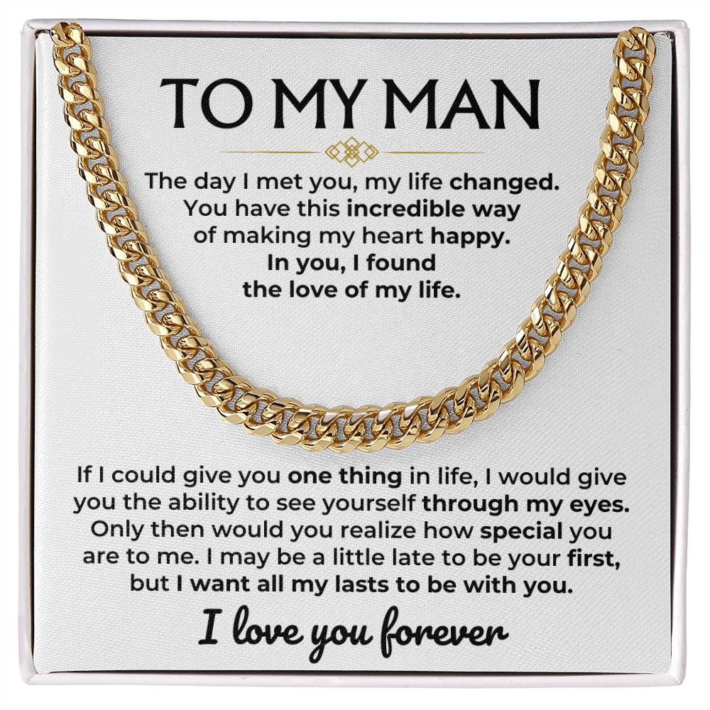 To My Man - Cuban Link Chain Gift Set - SS593