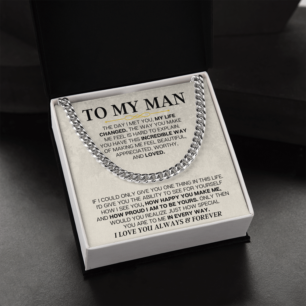 To My Man - Cuban Link - Special Gift Set - SS166V2