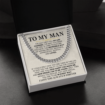 To My Man - Cuban Link - Special Gift Set - SS166V2