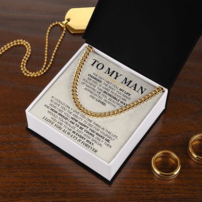 To My Man - Cuban Link - Special Gift Set - SS166V2