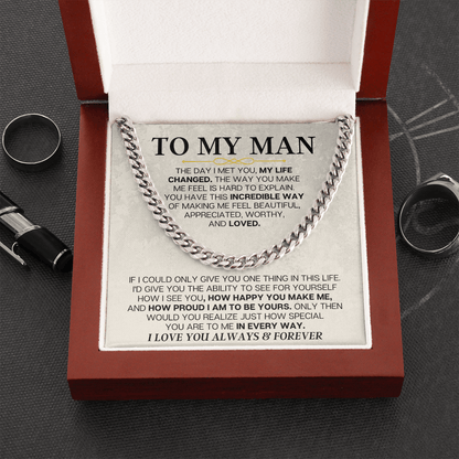 To My Man - Cuban Link - Special Gift Set - SS166V2